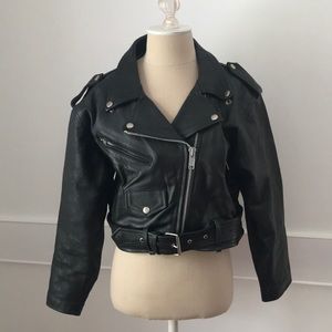 Vintage Black Leather Jacket